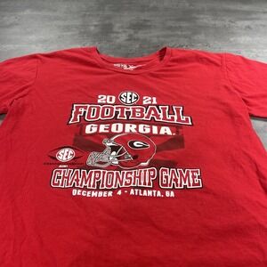Georgia Bulldogs Shirt Women‎ Extra Large Fit S Babydoll Red SEC Champ 2021 NCAA